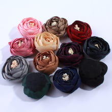 10PCS 3CM Hot Sale 3D Mini Satin Tulip Flowers For Hair Accessories Lovely Antique Burned Fabric Flower For Headbands 2024 - buy cheap