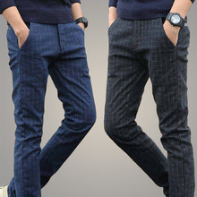 Pantalones clásicos de alta calidad para hombre, pantalón informal de negocios, ajustados y rectos, talla 38, primavera 2019 2024 - compra barato