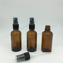 Hot sale 500 pcs 50 ml amber glass bottle with lotion sprayer, Essential Oil Spray Glass Bottle  factory wholesale 2024 - buy cheap