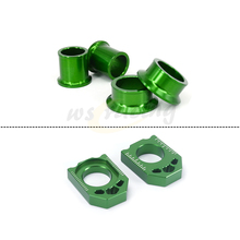 Motocicleta CNC frente espaciadores de cubo para rueda trasera y eje bloque para Kawasaki KX125 KX250 2006-2008 KXF250 KX250F KXF450 2006-2014 2024 - compra barato