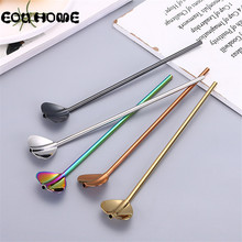 Creative Stainless Steel Filter Drinking Straws Spoons Gold-plated Yerba Mate Tea Straws Reusable Tea Tools Bar Accessories 2024 - buy cheap