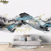Beibehang-papel tapiz de foto personalizado, decoración de fondo de TV, Mural de paisaje artístico azul, rollo de papel tapiz de TV, decoración del hogar 2024 - compra barato
