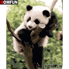 HOMFUN "Animal panda" Diamond Painting 5D Full Square/Round Drill Home Decor DIY Diamond Embroidery Cross Stitch A17750 2024 - buy cheap