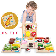 Wooden Pretend Play Toys Classic  Food Fruit Cutting Blocks Kitchen wooden Toys For Children Early Learning Children Toys 2024 - buy cheap