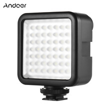 Andoer-minicámara de interbloqueo W49, Panel de luz LED, videocámara, iluminación de vídeo con adaptador de montura de zapata para Canon, Nikon, Sony, A7 DSLR 2024 - compra barato