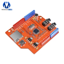 Placa de proteção vs1053b, módulo vs1053 com espaço para cartão tf, para arduino r3, som estéreo, gravação, decodificação, desenvolvimento 2024 - compre barato