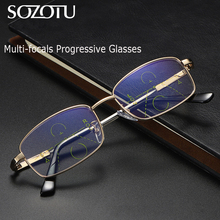 SOZOTU Multi-focal Progressive Reading Glasses Men Presbyopia Eyeglasses Male Eyewear For See Distance&Near +2.0+2.5+3.0 YQ630 2024 - buy cheap