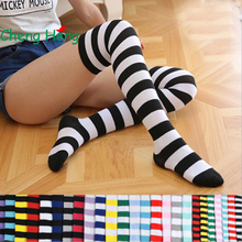 CHENG HENG 1 Pair New Long Tube Sock Lady Over The Knee Socks Japanese Thigh Socks Striped High Socks Socks Multicolor 2024 - buy cheap