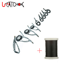 9pcs/Kit Baitcasting Rod SiC Ring stainless steel guide ring DIY rod guide ring accessory ring rod building component accessory 2024 - buy cheap