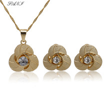 Fani Fashion Dubai gold  Brand Pendant Necklace Earring Sets Choker Necklace Classic Wedding women Costume Jewelry Set Wholesale 2024 - buy cheap