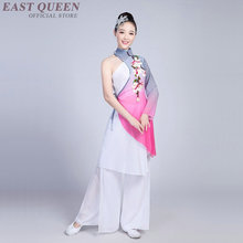 Wholesale One Shoulder Chinese Folk Dance Fan Drum Yangko Dance Costume Hanfu Fairy Dance Cosplay Costume XXXL FF007 YQ 2024 - buy cheap