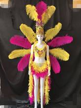 Brazil Rio Spanish Cuba Santiago Havana Venice Dionysia carnival Float Mask dress masque ball costume samba plumage plume Headd 2024 - buy cheap