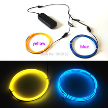 Novo 2.3mm 1/2/3/4/5/6/10 Meter Multicolor Eletroluminescente Flexível fio EL LED Neon tubo de luz Corda Para A Festa de Noite Decoração 2024 - compre barato