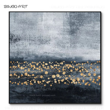 Artist Hand-painted High Quality Abstract Black Oil Painting on Canvas Pop Fine Artwork Abstract Black and Gold Oil Painting 2024 - buy cheap