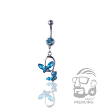 Clear/Aqua/Pink Crystal Flower Navel Belly Ring Stainless Steel Body Piercing Jewelry Belly Button Ring 2024 - buy cheap