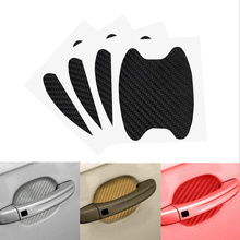 Car Stickers Door Handle Carbon Fiber Scratch proof Protective Membrane For VW Golf 7 6 MK4 Renault Megane 2 Kia Rio Ceed 2024 - buy cheap