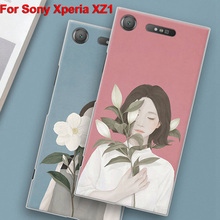 Para Sony Xperia XZ1 funda para teléfono de silicona suave con flores para Sony XZ1 G8342 Fundas protectoras X Z 1 bolsas de TPU XZ 1 contraportada 2024 - compra barato