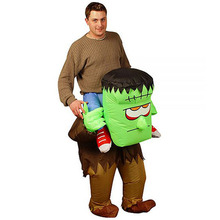 Monster Inflatable Costumes Halloween Inflatable Cosplay Men School Party Costume Inflatable Fatty Fools Monster Air Blown Green 2024 - buy cheap