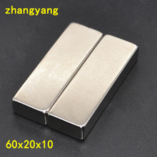 1/5Pcs 60x20x10 Neodymium Magnet 60mm x 20mm x 10mm N50 NdFeB Block Super Powerful Strong Permanent Magnetic imanes 2024 - buy cheap