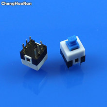 Promoção chenghaoran! Botão interruptor tático, 50 peças 7x7mm pcb com fecho automático 6 pinos dip, 7*7mm 2024 - compre barato