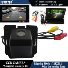 Цветная Автомобильная камера заднего вида FUWAYDA с ПЗС-чипом для Mitsubishi Outlander 2007-2010 + 4,3 дюйма, складной ЖК-монитор TFT, водонепроницаемый HD 2024 - купить недорого
