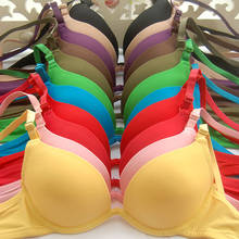Many colors Thin sexy bra sexy plunge deep u girl bra gather chest push up bra beauty lovely bra cute style school brassiere 2024 - buy cheap
