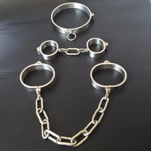 handcuffs stainless steel bdsm bondage fetish slave bdsm women bdsm collar bondage set slave collar handcuffs for sex 2024 - buy cheap