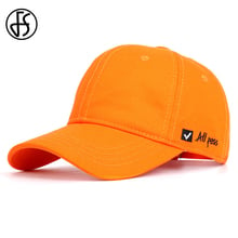 FS 2020 Summer Orange Trucker Cap Snapback Hip Hop Plain Dad Hats Men Women Streetwear Adjustable Baseball Caps Gorras Hombre 2024 - buy cheap