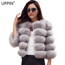 UPPIN Big Size Coats Women 2018 Winter New Fashion Pink Faux Fur Coat Elegant Thick Warm Outerwear Fake Fur Jacket Chaquetas 2024 - buy cheap
