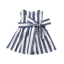 Summer Striped Baby Kid Girls Bowknot Dress Fashion Princess Party Pageant Gown Princess Dress Sundress 2024 - buy cheap