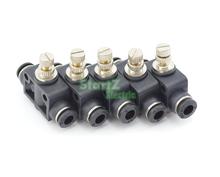 5PCS Black High 6mm Quality Flow control valve Pneumatic Fittings Pneumatic  type speed control connector DSA-06 2024 - buy cheap