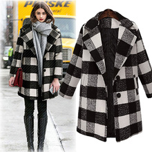 Новое тонкое шерстяное пальто женская верхняя одежда с длинным рукавом и отложным воротником Повседневная осенне-зимняя Элегантная куртка Z2657 2024 - купить недорого