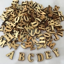 50Pcs Unfinished Wooden Capital Letters Alphabet Wood Cutout Discs Decorative Letters For Patchwork Scrapbooking Arts Crafts DIY 2024 - buy cheap