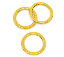 DoreenBeads Zinc metal alloy Closed Soldered Jump Rings Round golden tone 15mm( 5/8") Dia, 20 PCs 2024 - buy cheap