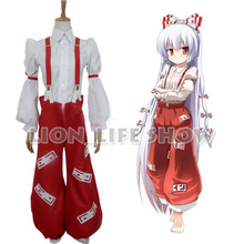 TouHou Project Fujiwara no Mokou Cosplay Costume Full Set With 11pcs Bow tie, cartoon character costumes, costumes & accessories, for unisex, cotton, polyester, ore no imouto 2024 - buy cheap