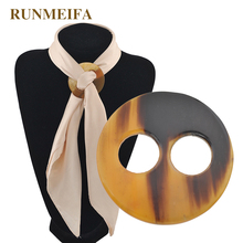 RUNMEIFA Jewel The Cylinder Ring Shaped Scarf Ring Natural Ox Horn Scarf Buckle Environmental Pig Nose Shaped Buckle 2024 - buy cheap