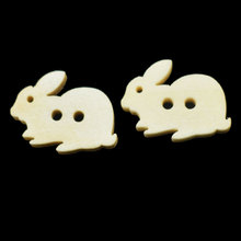 100PCS Wood Rabbit Sewing Buttons for Kids Clothes Scrapbooking Decorative Wooden Botones Crafts Needlework DIY Accessories 2024 - buy cheap