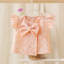 New 2019 spring and autumn kids lace vest children cute baby girls big bow coat child waistcoat vest jacket 2024 - buy cheap