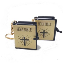 10pcs/lot Religious Jewelry Bible Keychain Holy Bible Keyring Christian Key Ring Cross Keychain english mini Book Keyring K00064 2024 - buy cheap