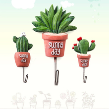 Decoraciones de navidad ganchos prácticos Artificial Cactus Suculentas en Forma de Adhesivo de Resina de Suspensión de Pared Colgando Baño Cocina 2024 - compra barato