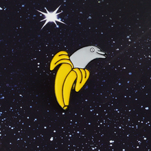 2021 moda bonito criativo frutas pinos banana golfinho baleia pássaro senhora esmalte broche chapéu camisola decoração jóias pino presente 2024 - compre barato