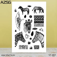 AZSG Realistic Zebra Tree Leaves Clear Stamps/Seals For DIY Scrapbooking/Card Making/Album Decorative Silicone Stamp Crafts 2024 - buy cheap