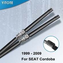 Yitote limpador de para-brisas, lâminas de limpeza para seat cordoba, fit, botão de pressão/gancho, braço, modelo ano de 1999 a 2009 2024 - compre barato