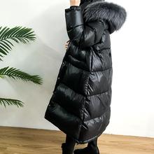 Large Real Natural Raccoon Fur 2021 Winter Women Down Jacket Long Thick Warm Coat White Duck Down Jacket Female Plus Size Coat 2024 - buy cheap