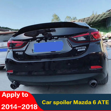 CEYUSOT For Real Carbon Fiber Spoiler Mazda 6 CAR Trunk Black Rear Lip Tail WING Refit Accessories Body Kit M6 R Style 2014-2018 2024 - buy cheap