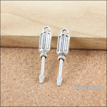 45 pcs Vintage Charms screwdriver Pendant Antique silver Fit Bracelets Necklace DIY Metal Jewelry Making B013 2024 - buy cheap