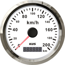 Best Price!!!  KUS GPS speedometer velometer  85mm 0-200km/h with mating antenna white faceplate for car motorcycle Universal 2024 - buy cheap