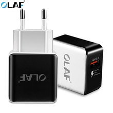 Адаптер для настенного зарядного устройства OLAF, USB 3,0, вилка европейского стандарта, для iPhone, Samsung, Xiaomi 2024 - купить недорого