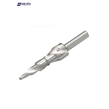 Broca escalonada de ranura en espiral HSS, cortador de agujeros, cono escalonado de acero forjado tratado térmicamente de alta velocidad, drill1pc 4-12mm 2024 - compra barato