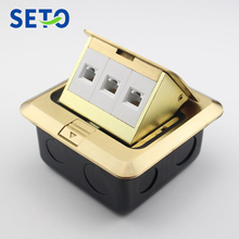 Напольная розетка SeTo Pop-up, двойная Сетевая розетка Lan RJ45 Cat5e + настенная розетка RJ11 Cat3 Tel Keystone, напольная розетка 2024 - купить недорого